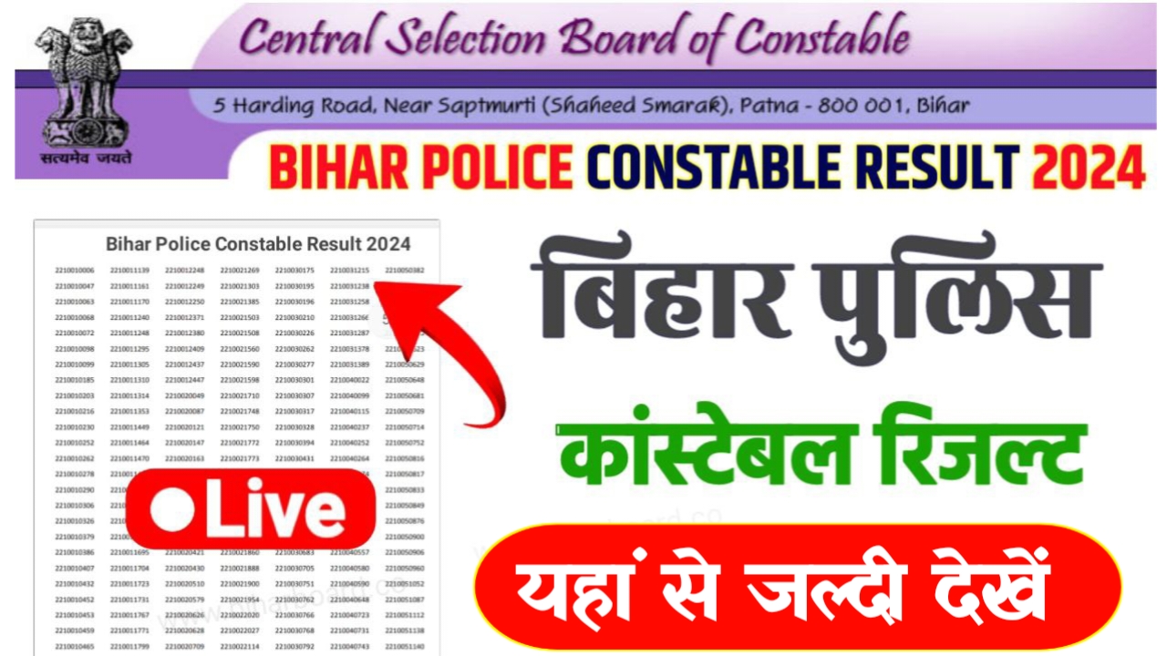 Bihar Police Constable Result 2024